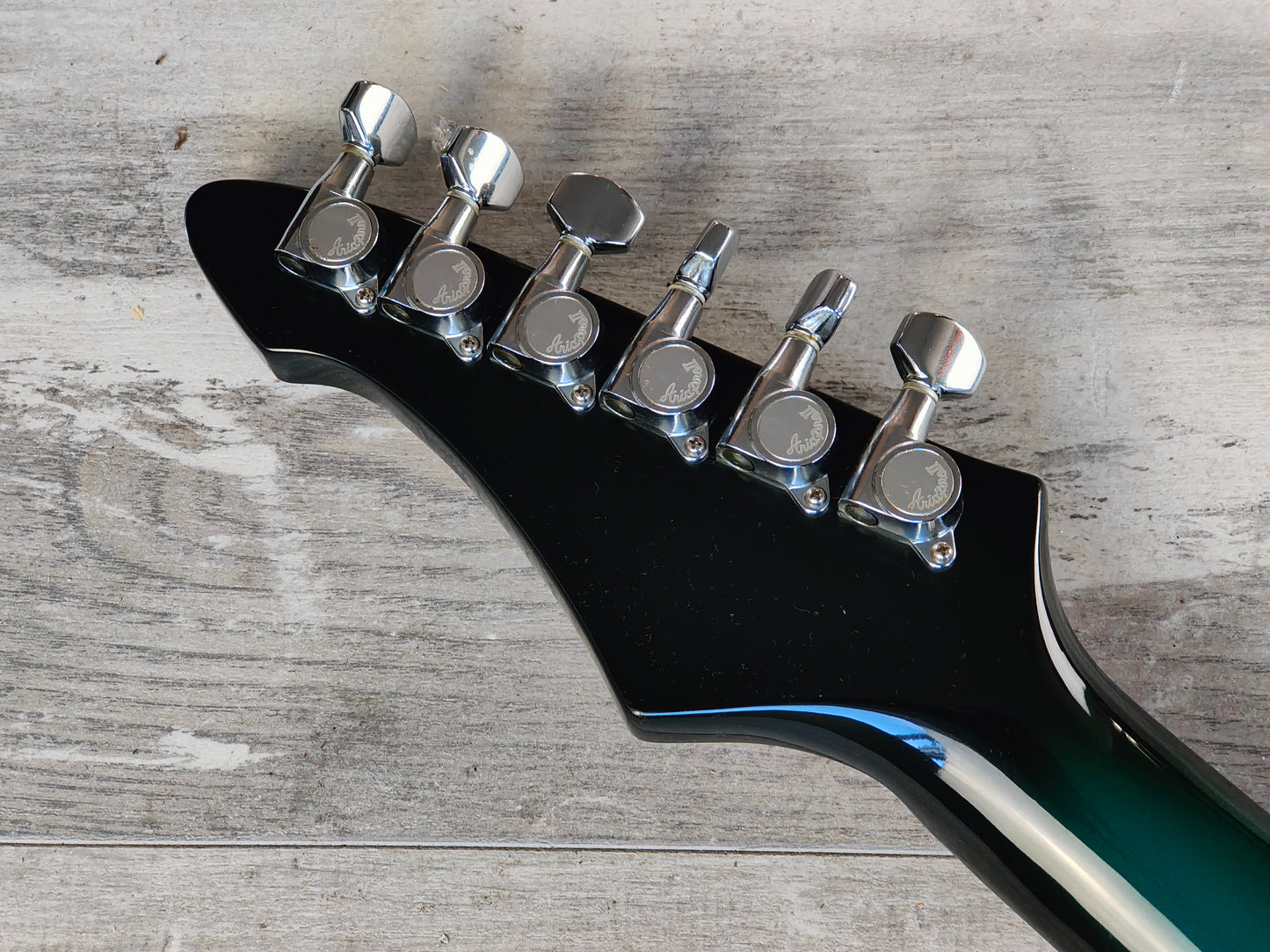 1984 Aria Pro II Japan ZZ Deluxe Explorer (Black Blue Sunburst)