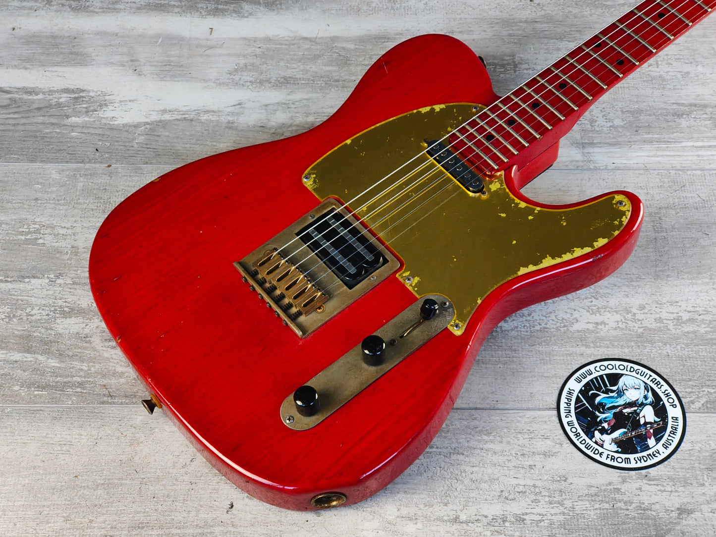 1990 Bill Lawrence Japan BKIM-60G Kaori Model Twang-Style (Red/Gold)