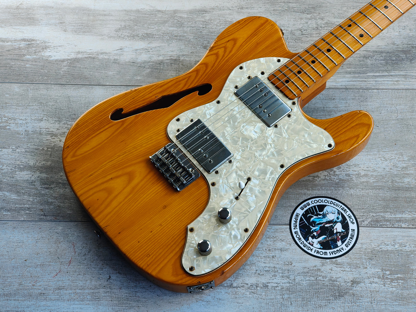 1977 Greco Japan TE-500 "Spacey Sounds" Thinline Twang-Style Deluxe (Natural)