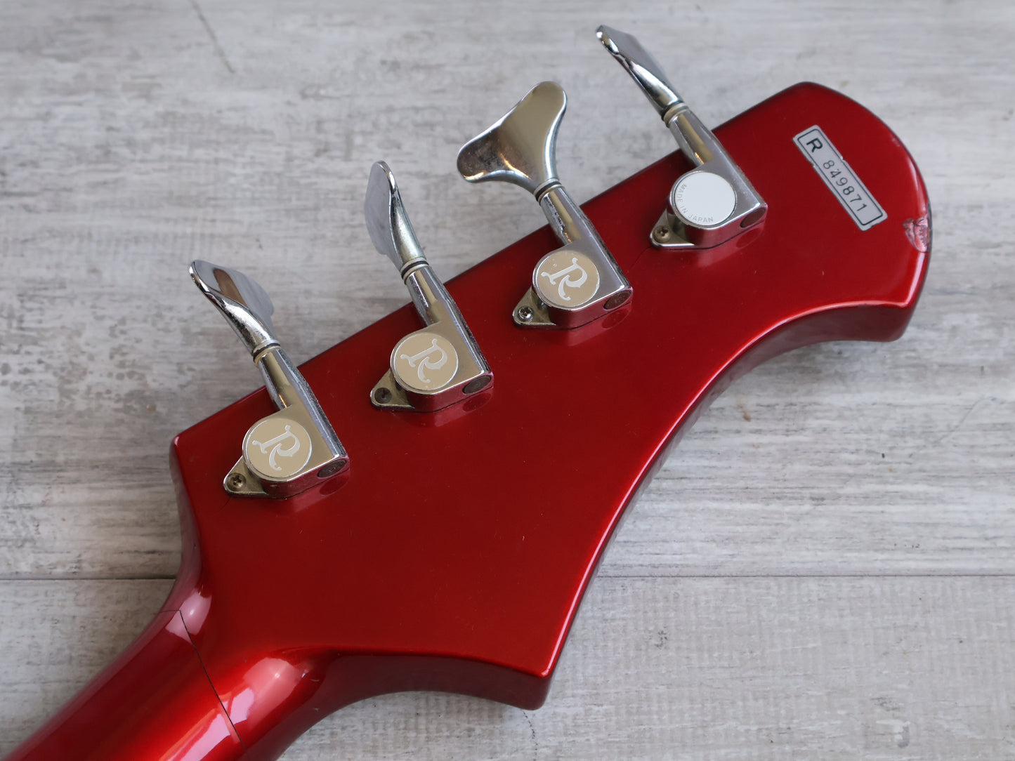 1984 BC Rich Japan "NJ Series' Neckthrough Warlock Bass w/EMG's (Candy Apple Red)