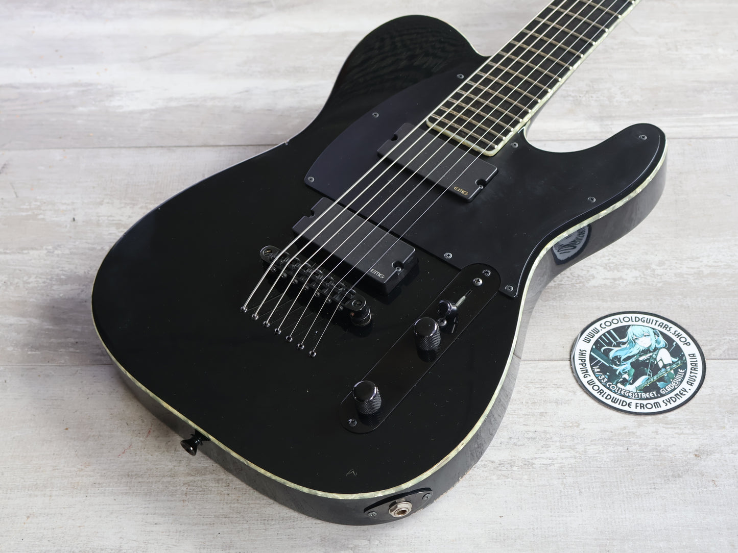 2013 ESP Japan E-II T-B7 Baritone 7-String Twang-Style (Black)