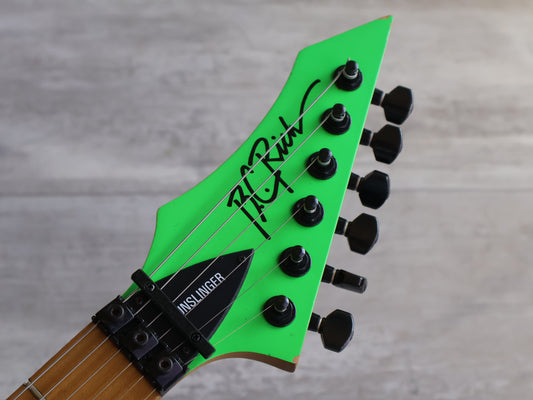 1985 BC Rich Japan GS-MR851 NJ Series Gunslinger (Day Glow Green)