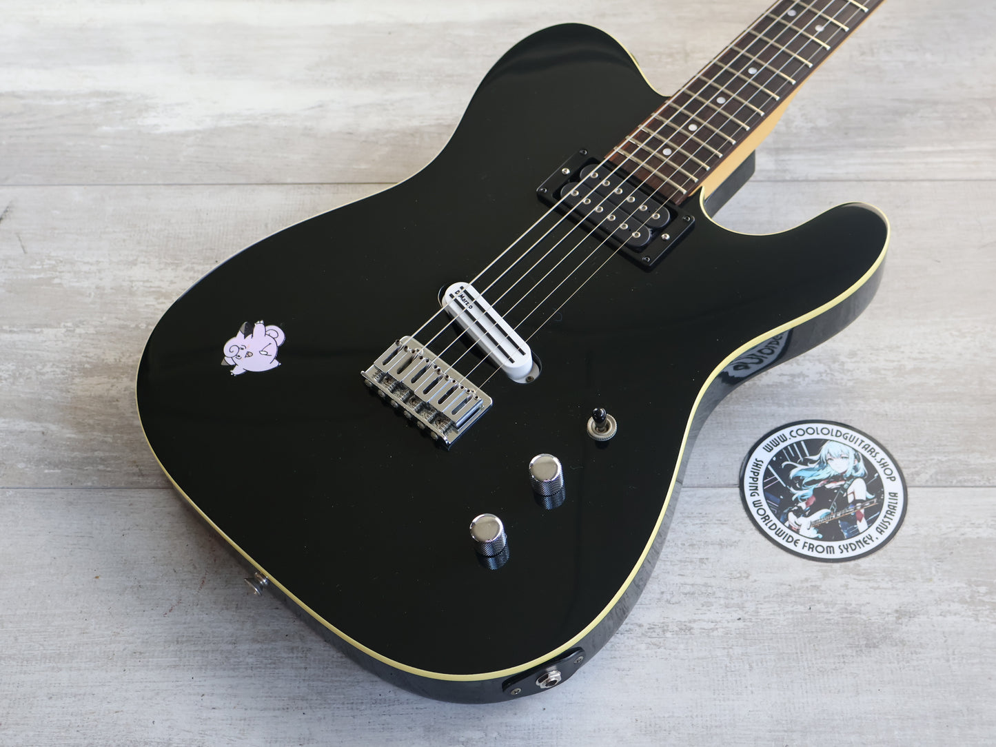 1991 Fernandes Japan TEJ-70 Contemporary Twang-Style HS w/Dimarzio's (Black)