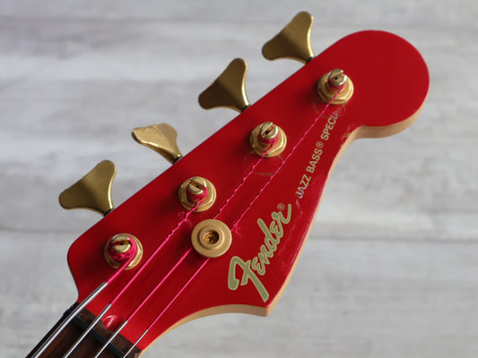 1989 Fender Japan PJR65 Jazz Bass Special PJ Active Contemporary Bass (Chrome Red)