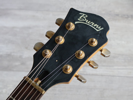 1992 Burny Hide X Japan MG-125S Mockingbird w/Sustainer (Matte Black)