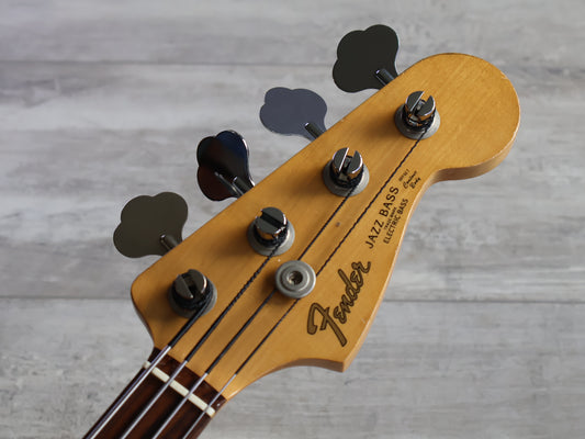 1991 Fender Japan JB62 Custom Edition Fretless Jazz Bass w/Bartolini's (Candy Apple Red)