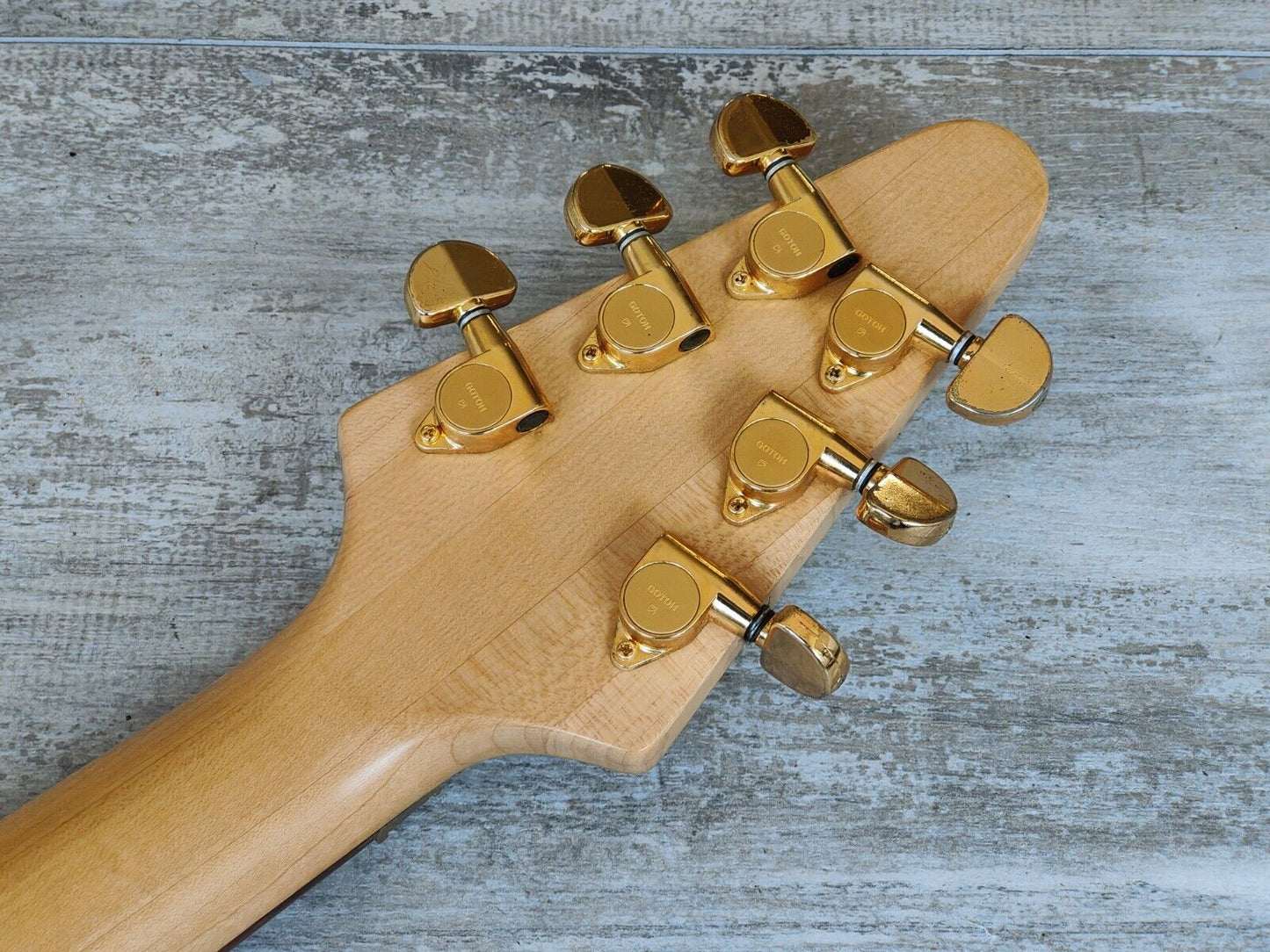 1995 Fernandes Japan FV-80K Shin Artist Model Flying V (See-Through White)