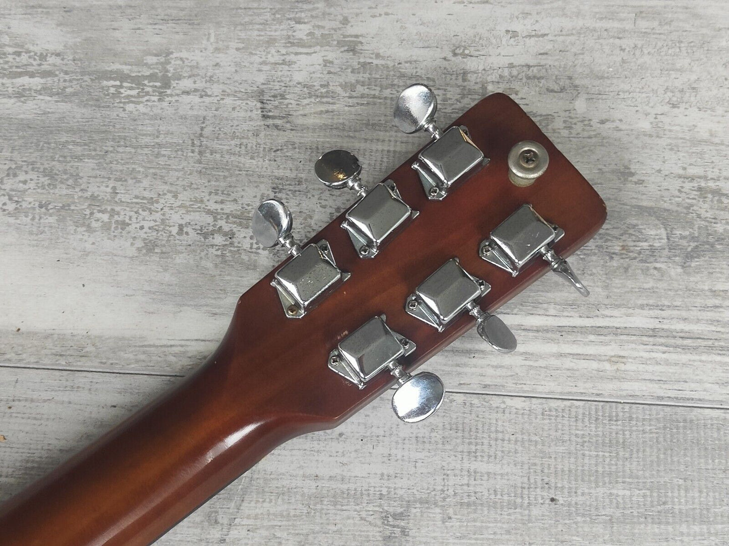 1970's Maruha Japan F-120M Acoustic Guitar w/Teisco GM-25 Pickup (Natural)