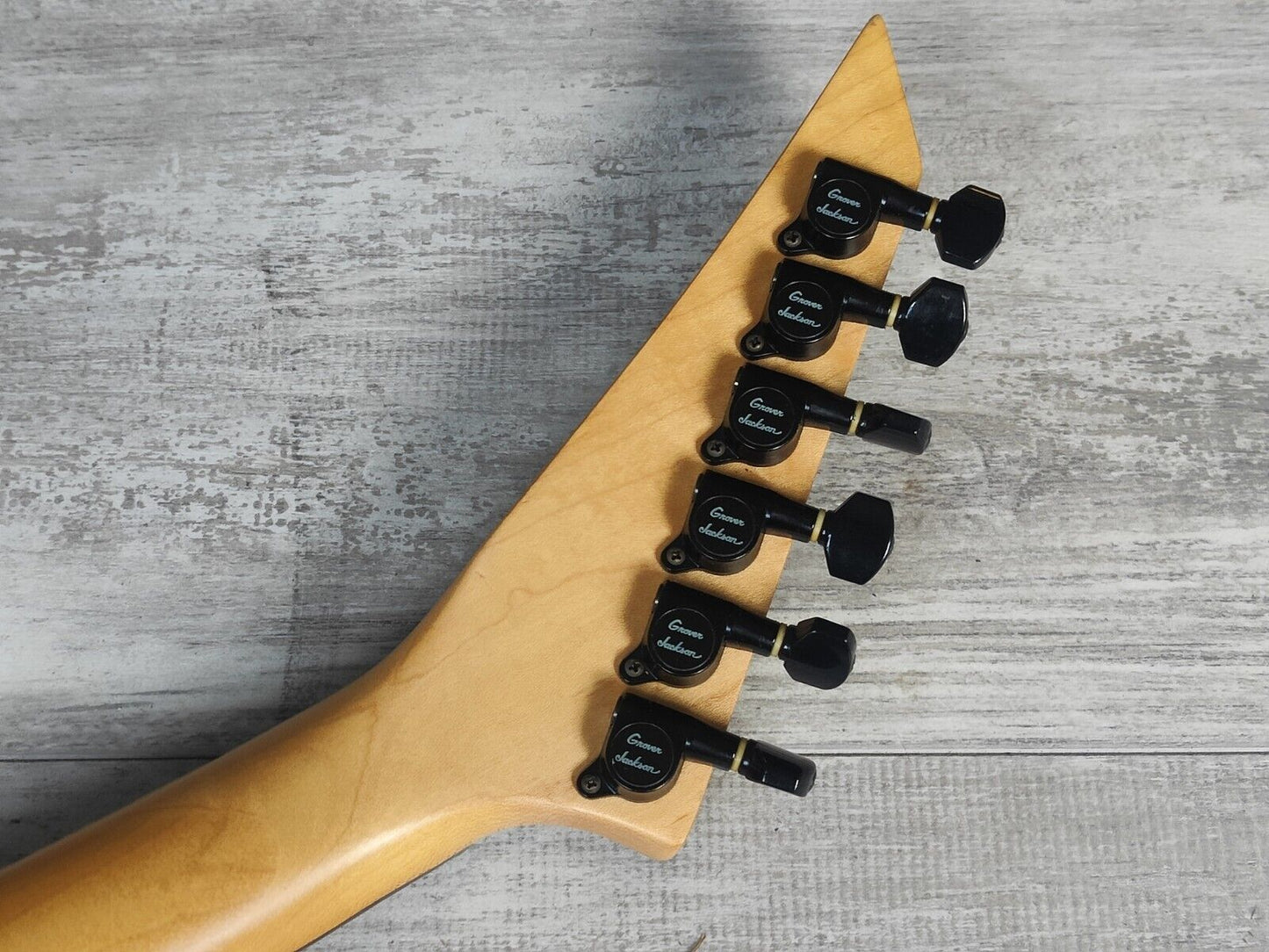 1996 Grover Jackson Japan Mini Rhoads Flying V w/Onboard Speaker/Amp (Polka Dot)