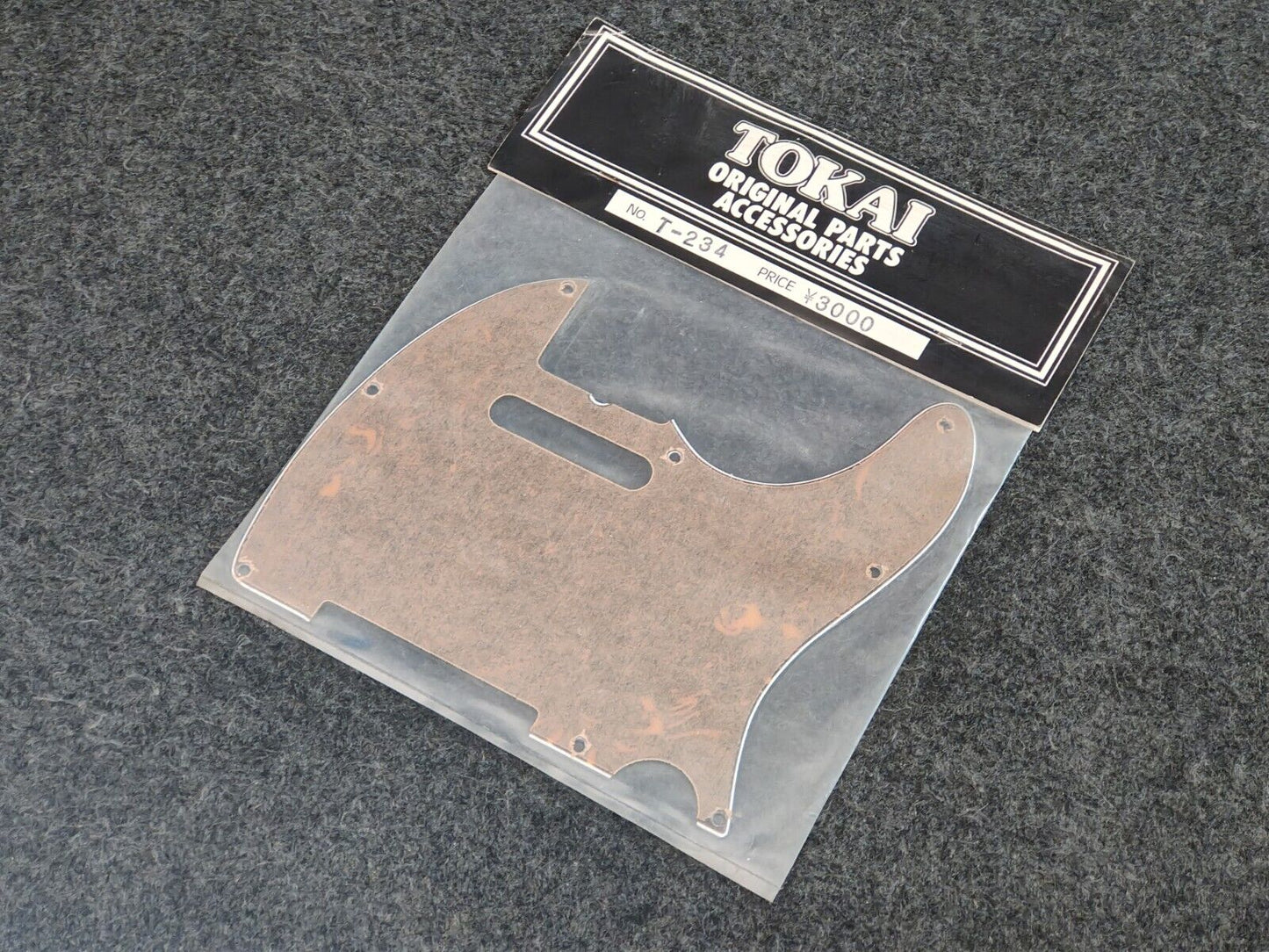 1980's Tokai Japan NOS T-234 Twang-Style Pickguard (3-Ply Brown Celluloid)