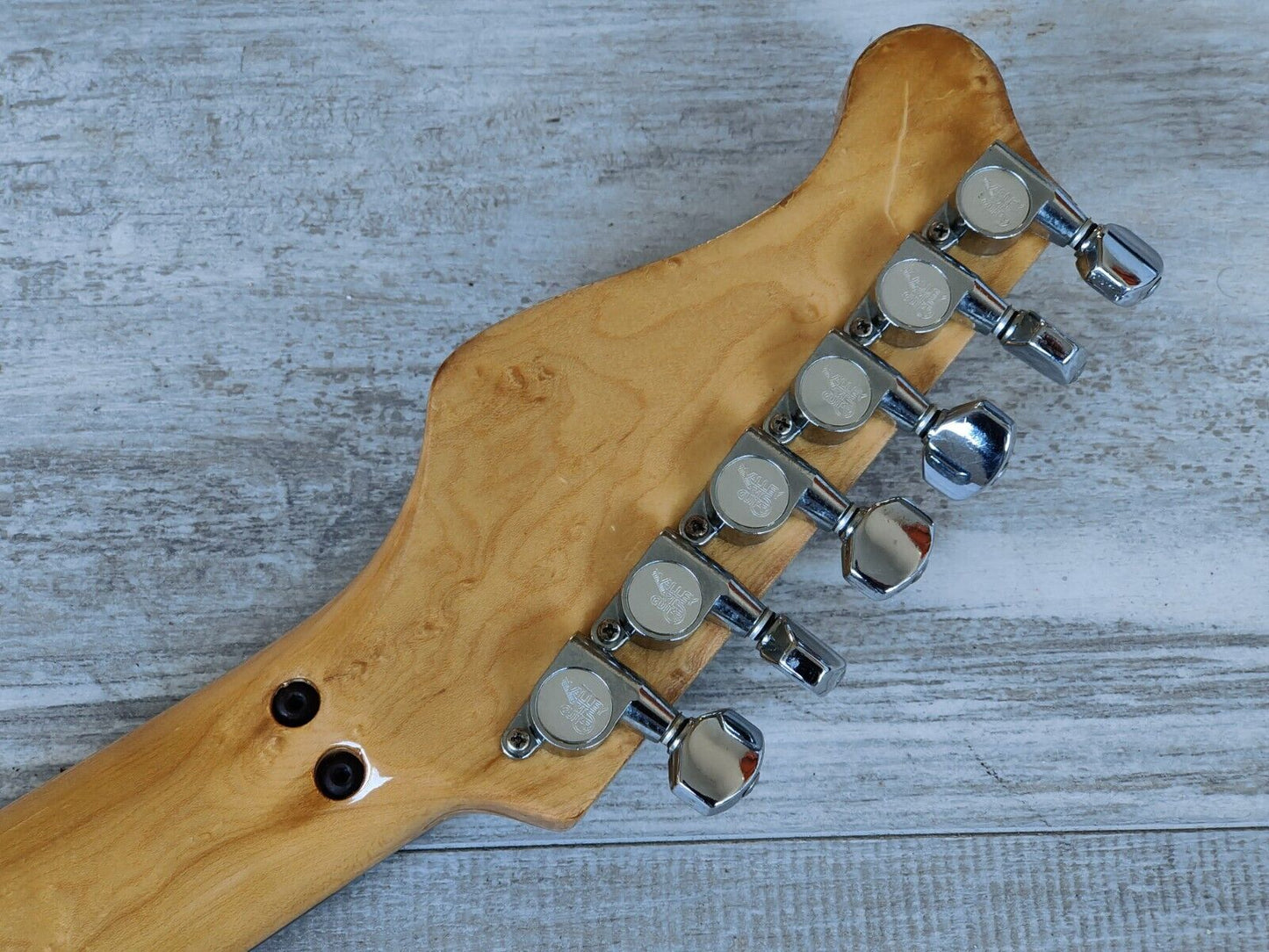 1990 Valley Arts Guitar M Series Deluxe Stratocaster w/EMG's (Transparent Red)