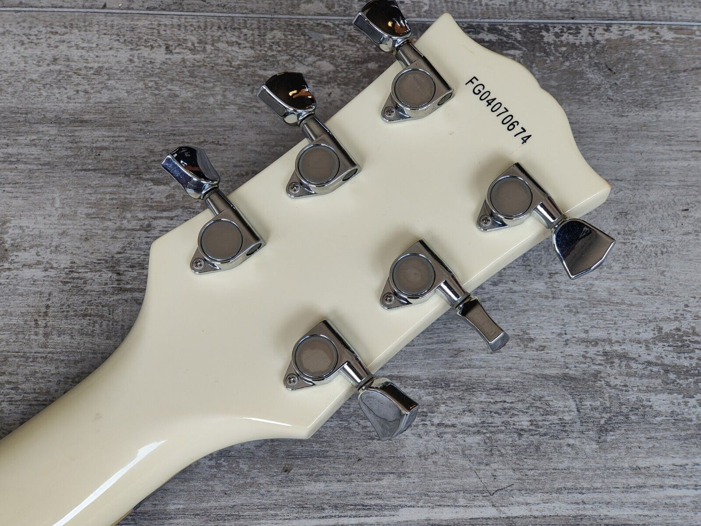 2004 Burny RLC-58K Les Paul Custom w/Kahler (Snow White)