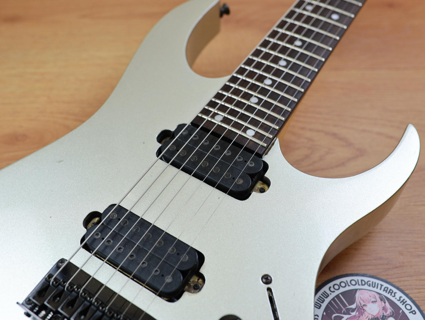 2000 Ibanez Japan Prestige RG7421 7-String HH Superstrat (Zinc Silver)