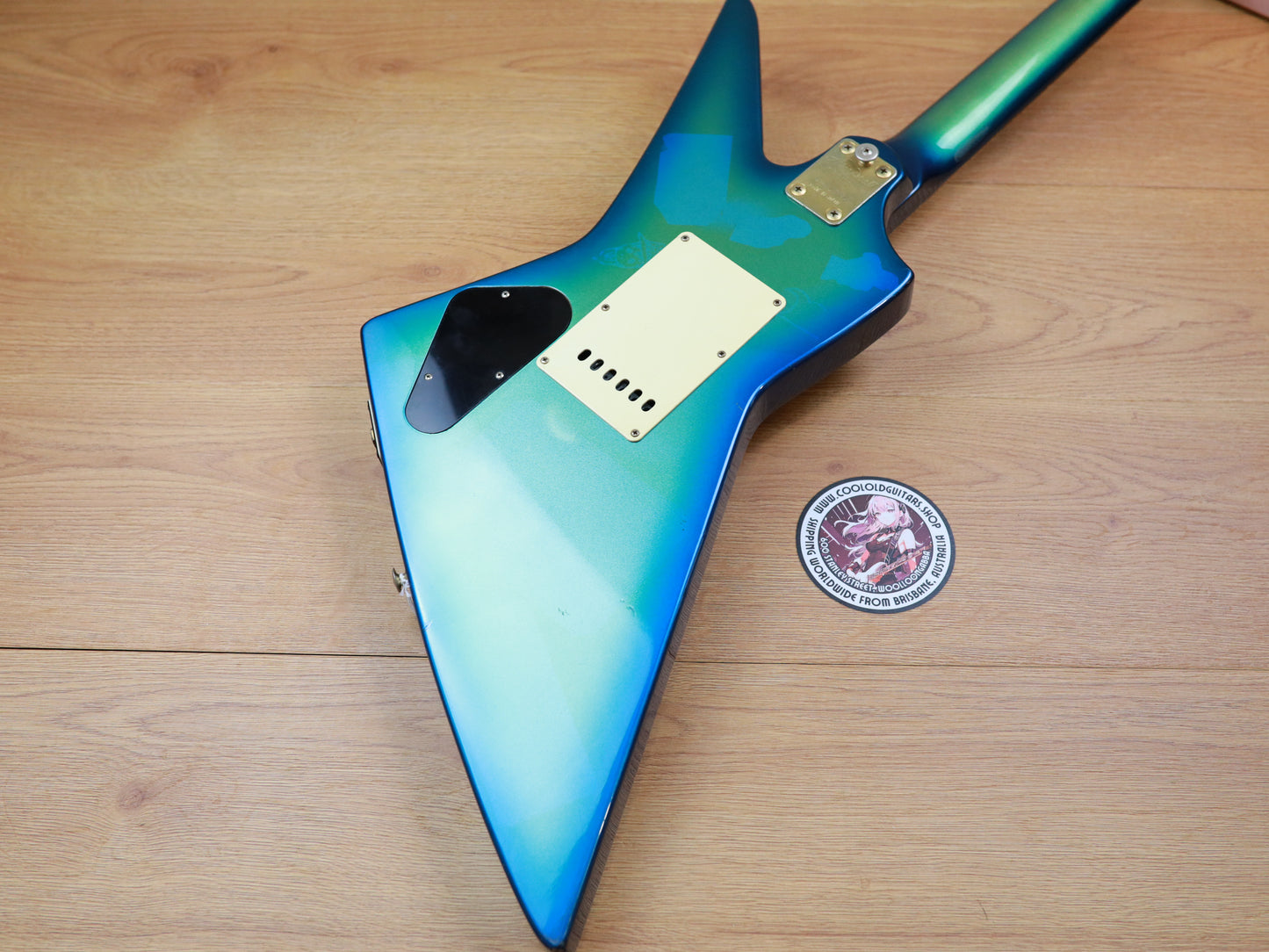 1984 Aria Pro II ZZ Deluxe Explorer (Metallic Blue Sunburst)