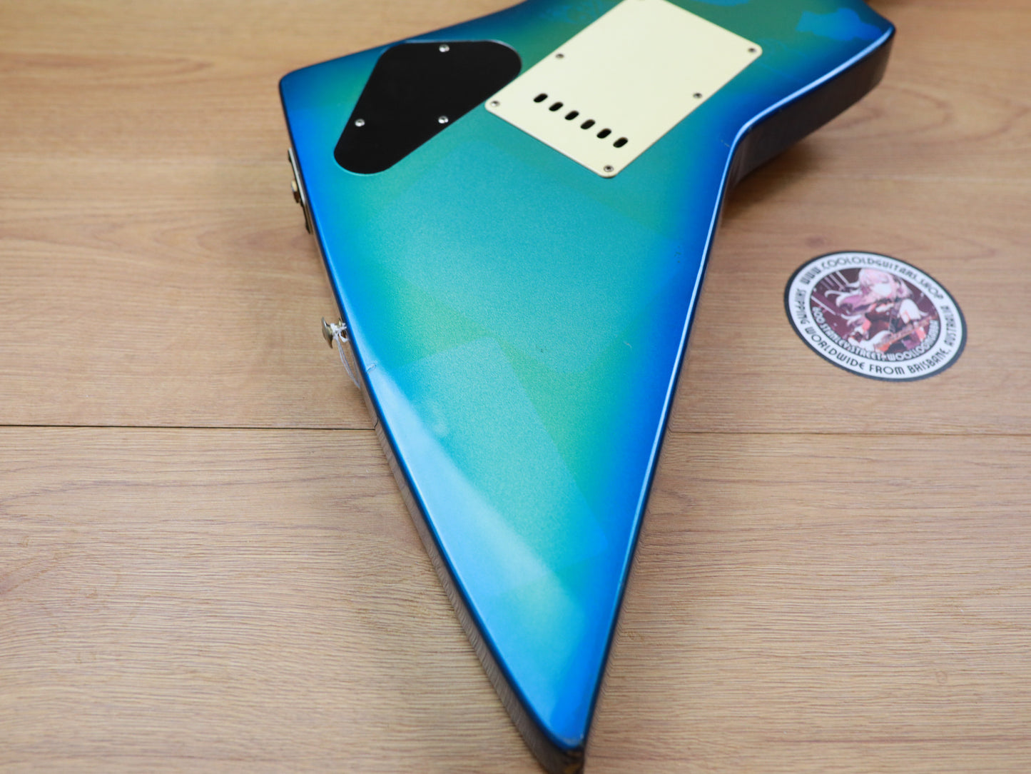 1984 Aria Pro II ZZ Deluxe Explorer (Metallic Blue Sunburst)