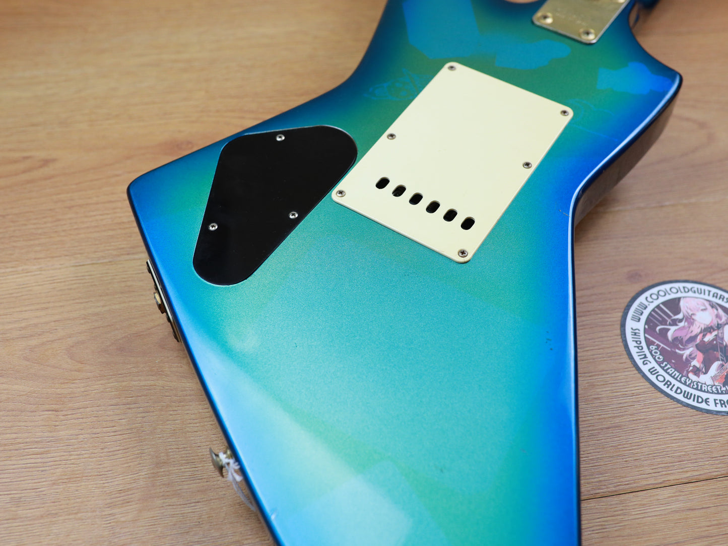 1984 Aria Pro II ZZ Deluxe Explorer (Metallic Blue Sunburst)