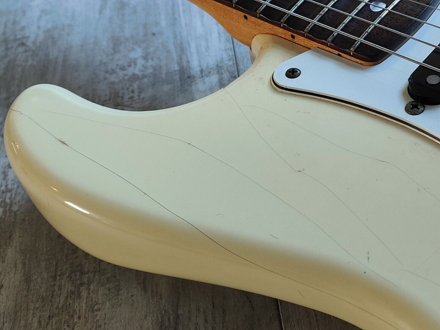 1989 Fender Japan ST72-65 '72 Reissue Blackmore Scalloped Stratocaster (White)