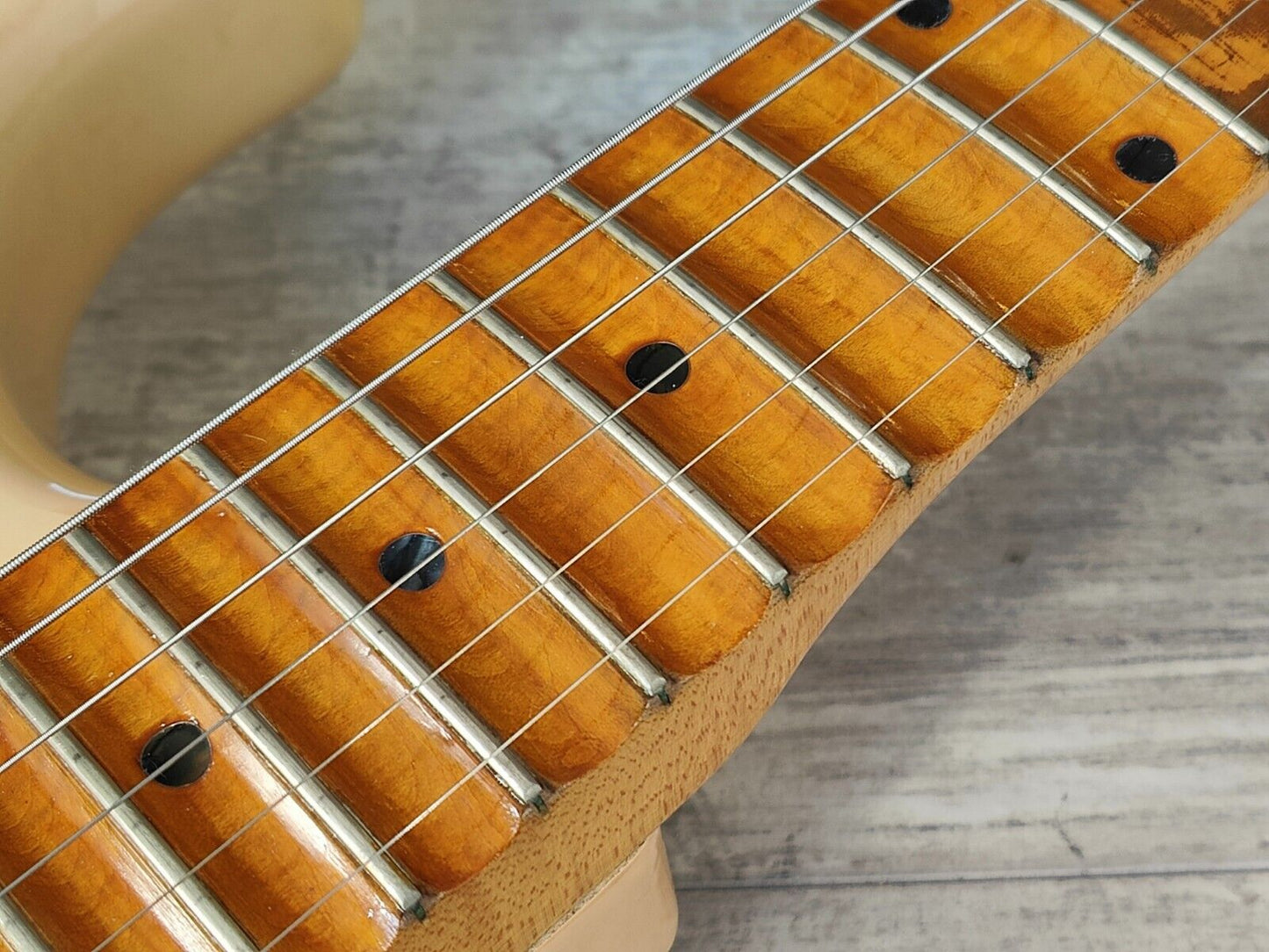 1987 Fender Japan ST72R-55M '72 Reissue Partially-Scalloped Stratocaster (White)