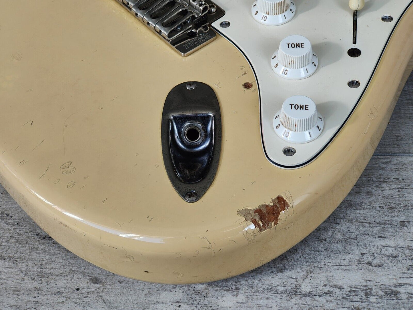 1987 Fender Japan ST72R-55M '72 Reissue Partially-Scalloped Stratocaster (White)