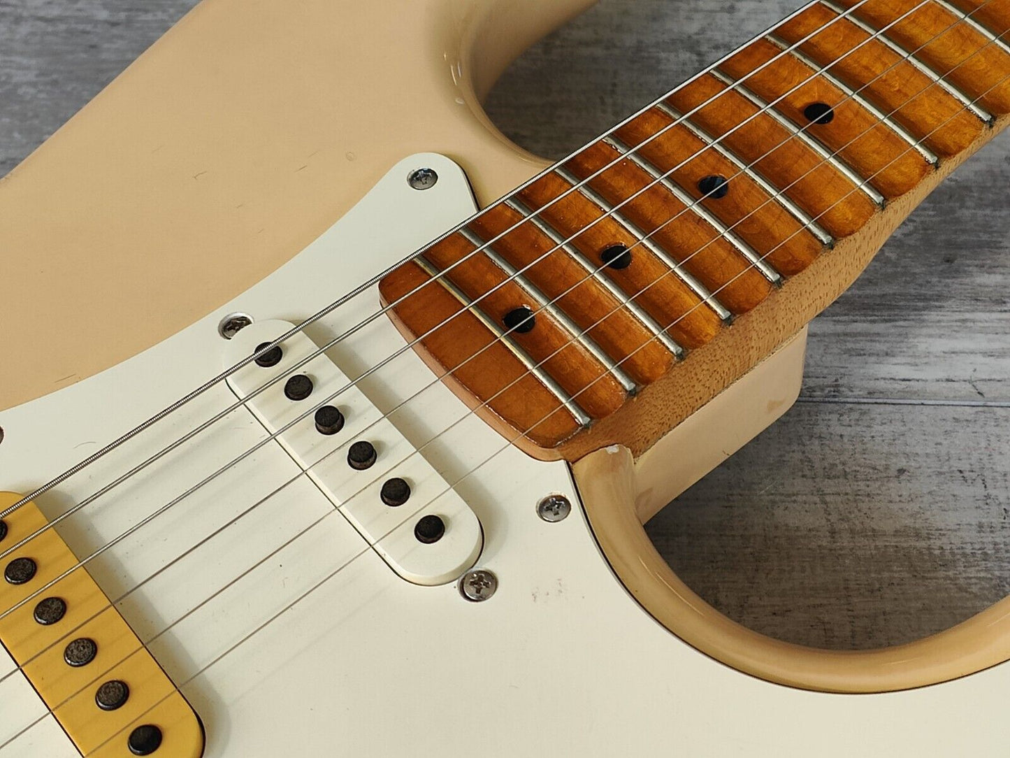 1987 Fender Japan ST72R-55M '72 Reissue Partially-Scalloped Stratocaster (White)