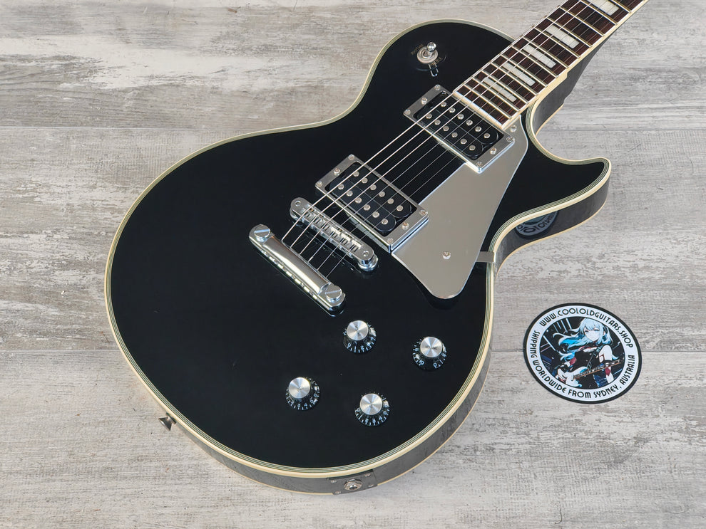 Burny Rlc 55js 2011 Burny RLC-55JS John Sykes Les Paul Custom (Black) – Cool Old Guitars