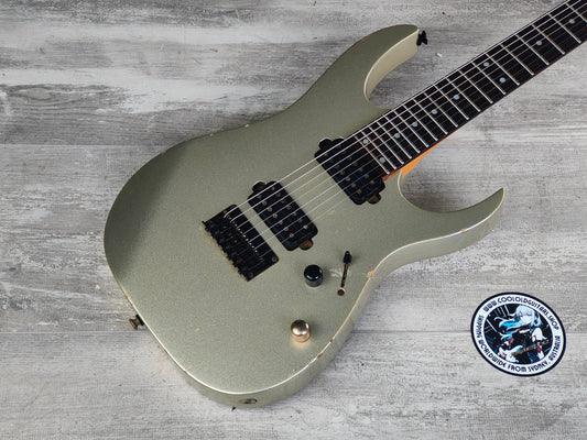 2000 Ibanez Japan RG7621 7 String HH Superstrat (Zinc Silver)
