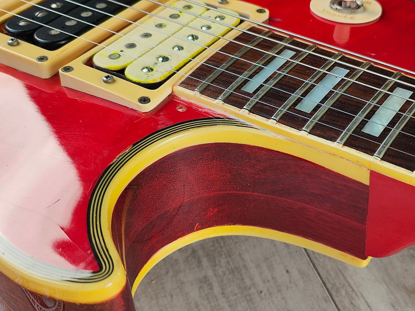 1978 Greco Japan EG-600PR 3PU Les Paul Custom (Cherry Sunburst)