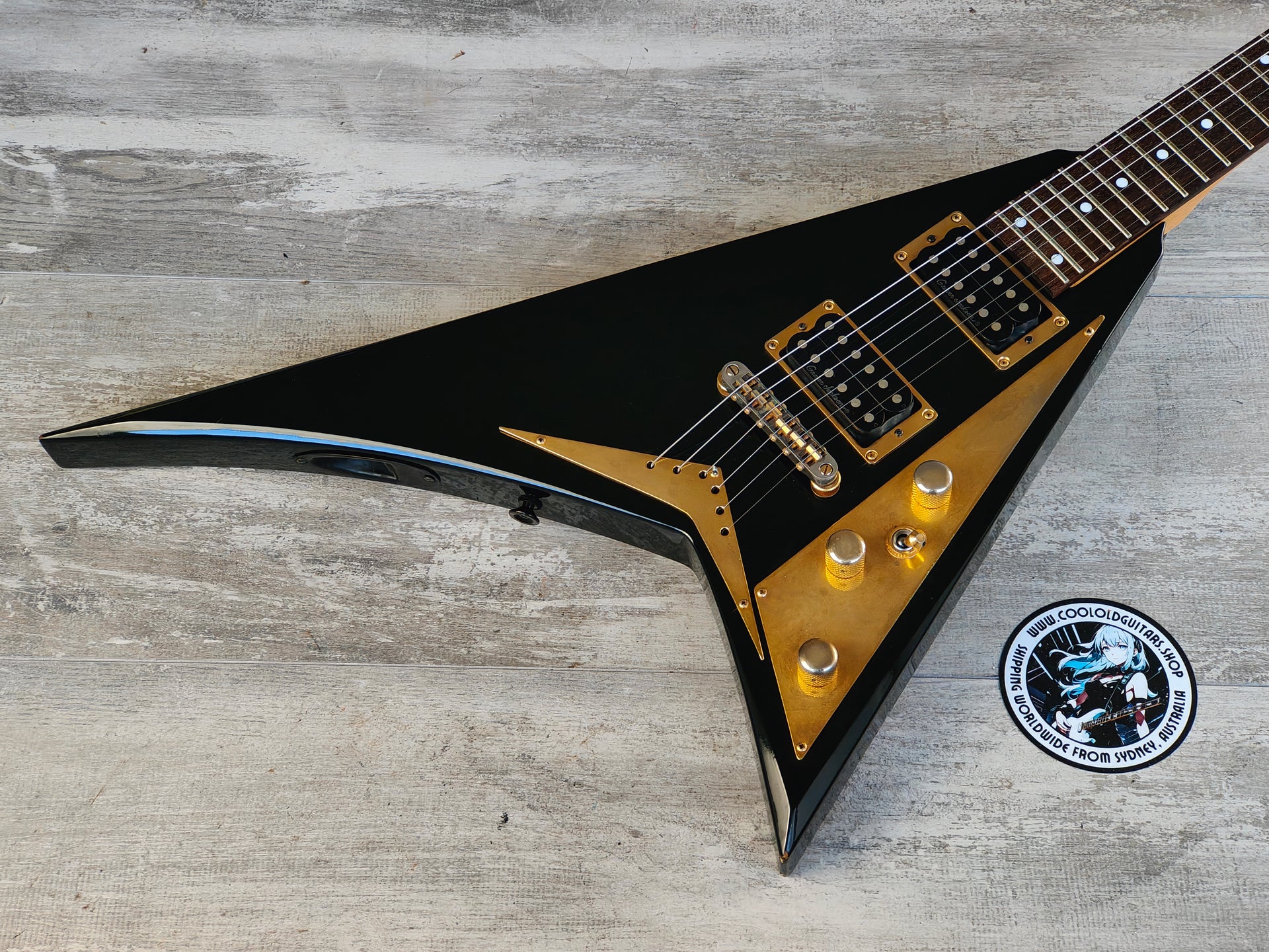1996 Grover Jackson Japan RR.A-58 Randy Rhoads Flying V (Black 
