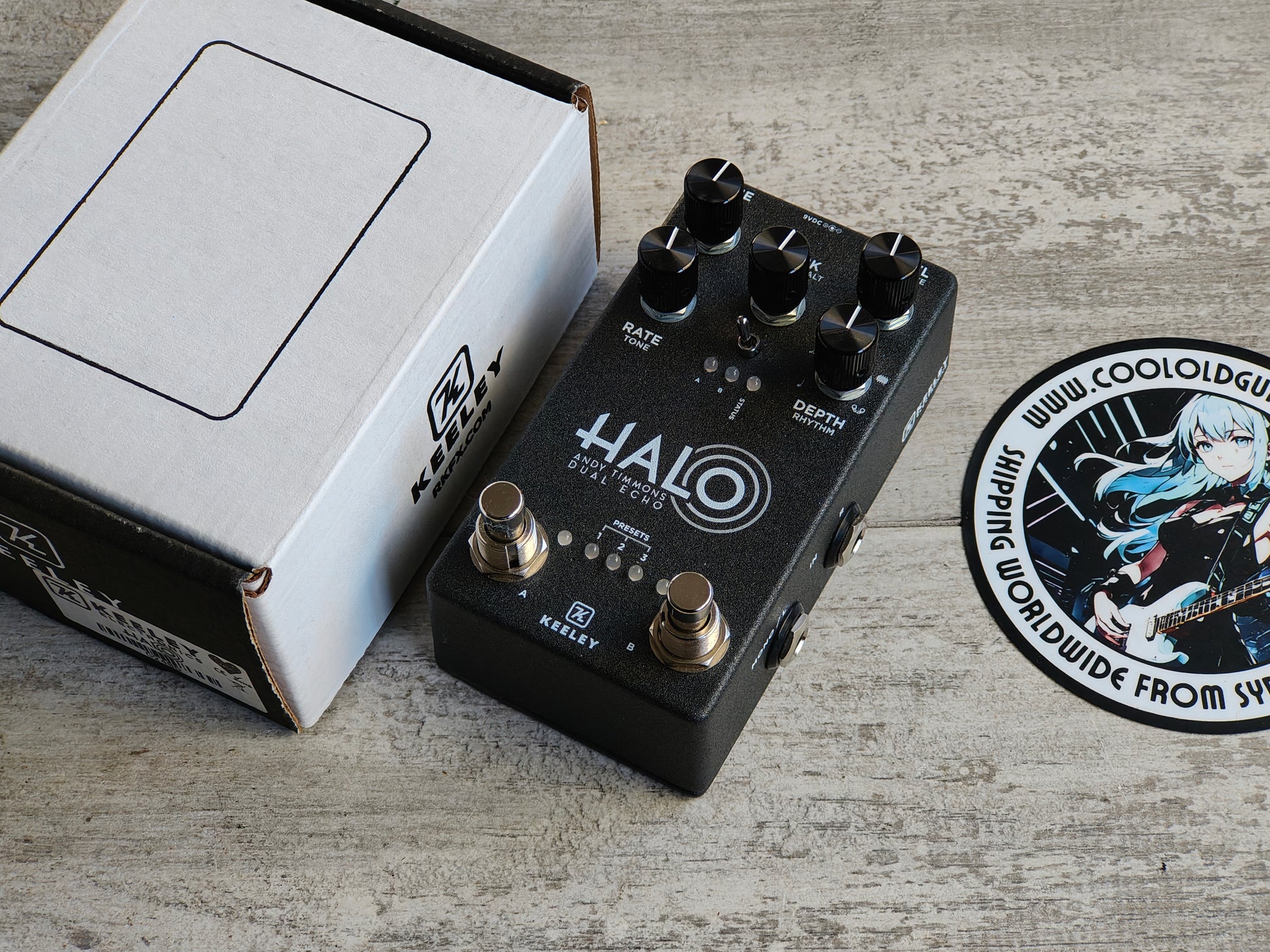 andy timmons delay pedal Keeley USA Halo Andy Timmons Dual Echo Delay Pedal – Cool Old Guitars