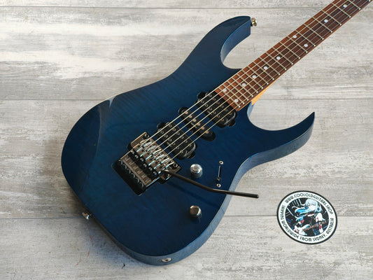 2000 Ibanez Japan RG680CM HSH Superstrat (Curly Maple Deep Blue)