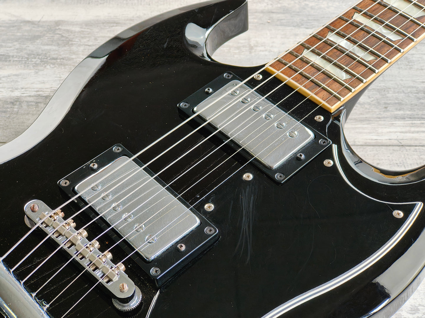 1989 Orville (Gibson) Japan SG-65 '62 Reissue SG Double Cutaway (Black)