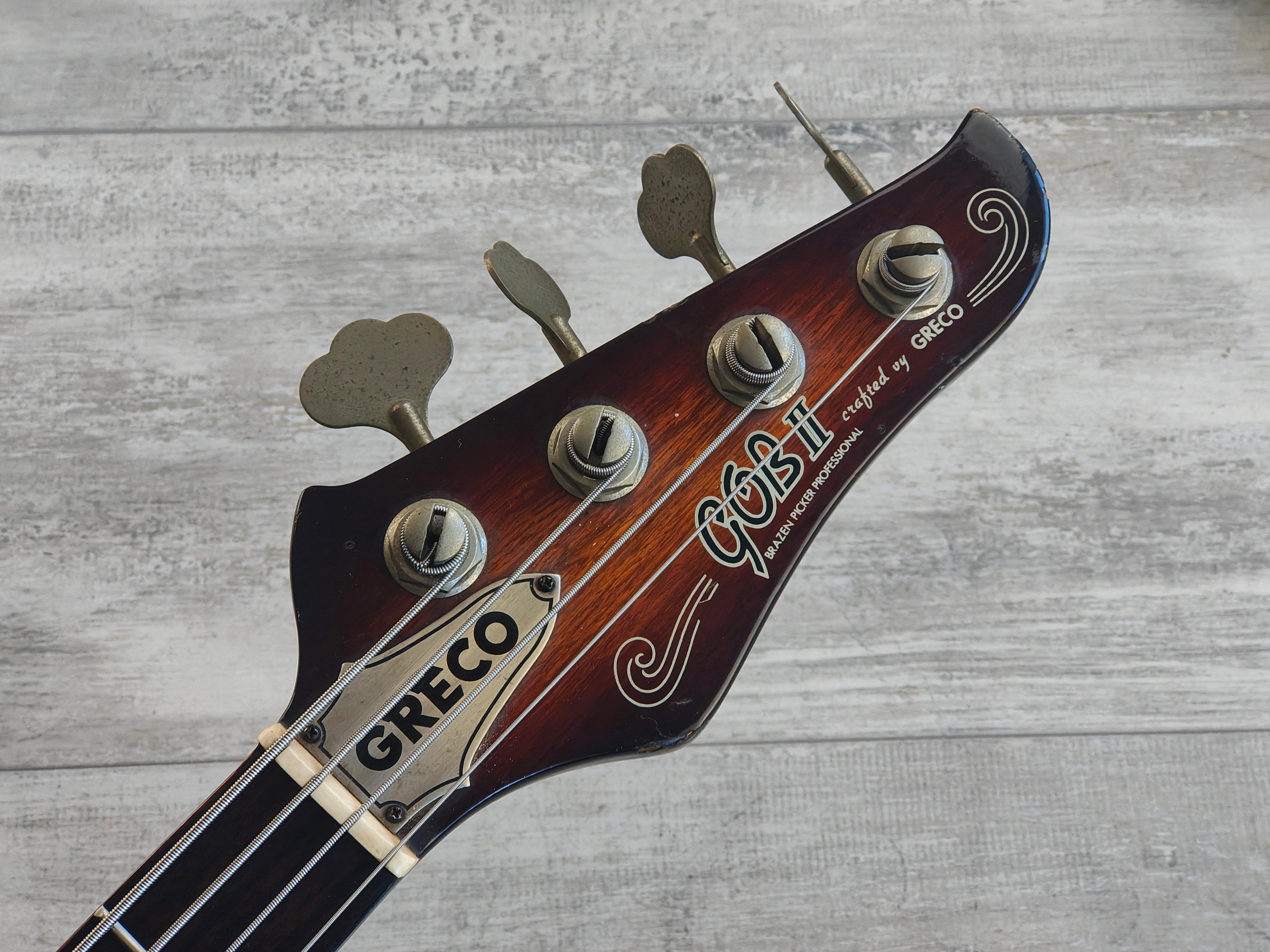 1980 Greco Japan GOBII650 Set Neck Precision Bass (Brown Sunburst