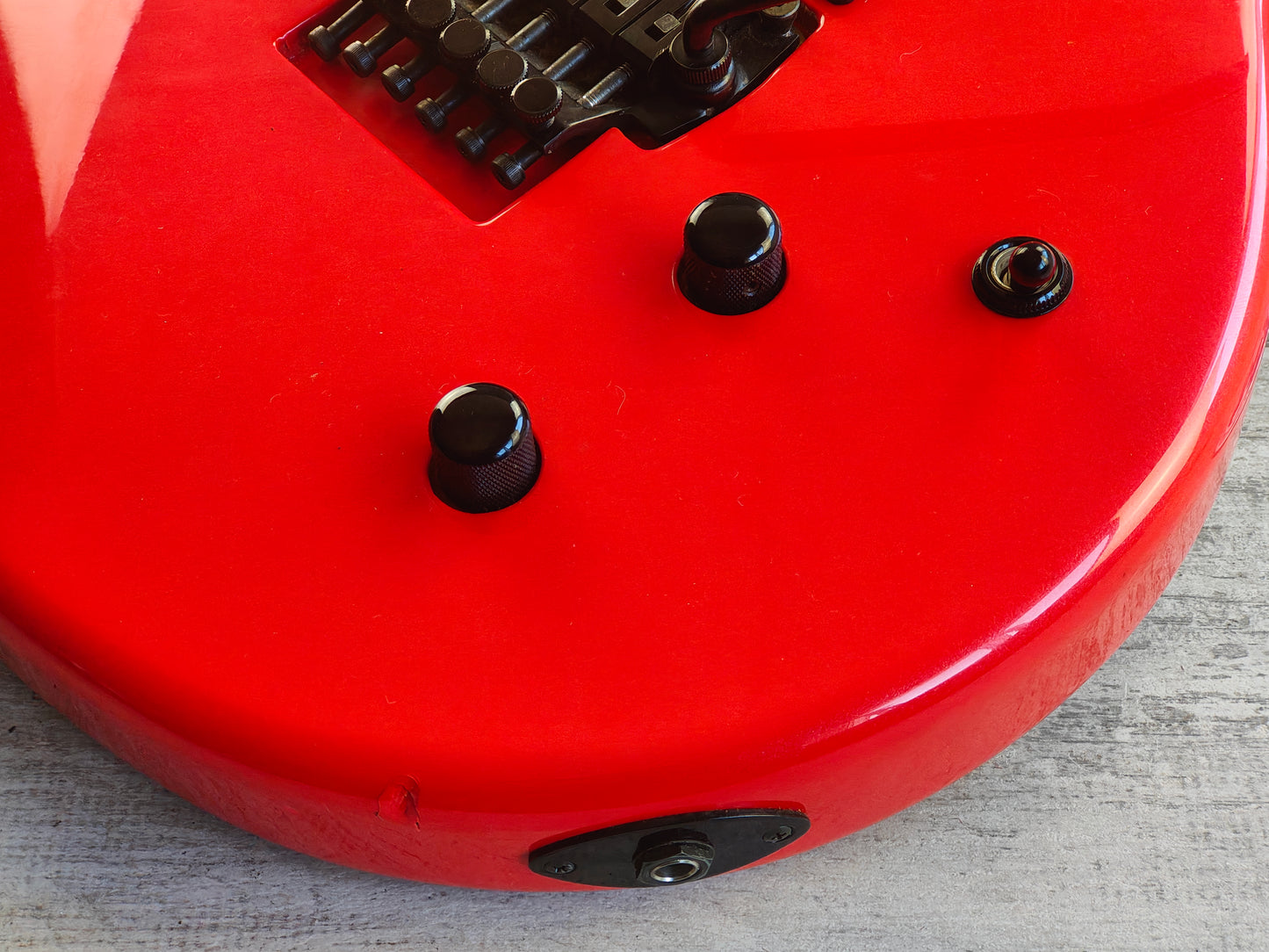 1992 Edwards "Knight α Alpha" Double Cutaway w/Floyd Rose (Bright Red)