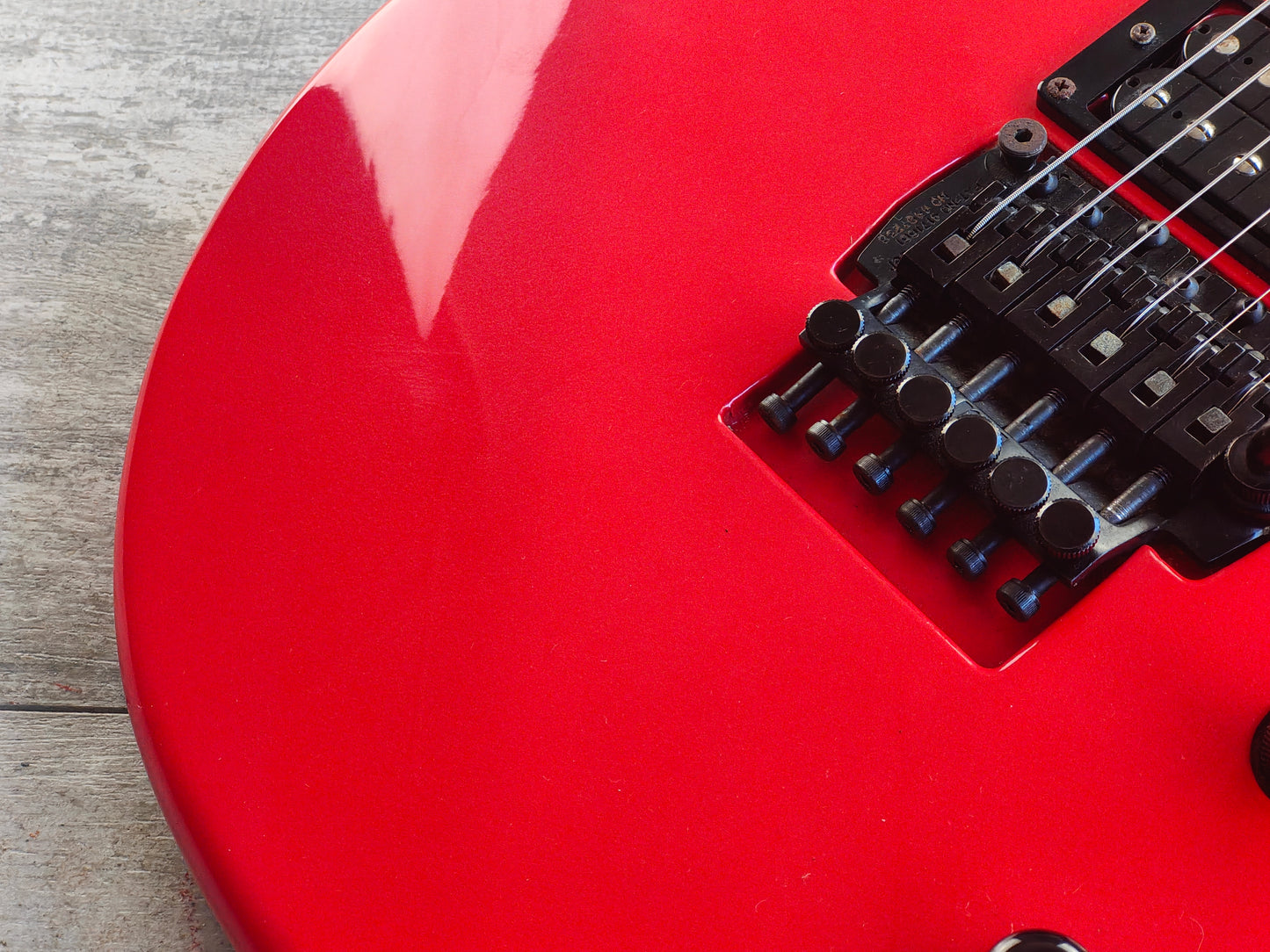 1992 Edwards "Knight α Alpha" Double Cutaway w/Floyd Rose (Bright Red)