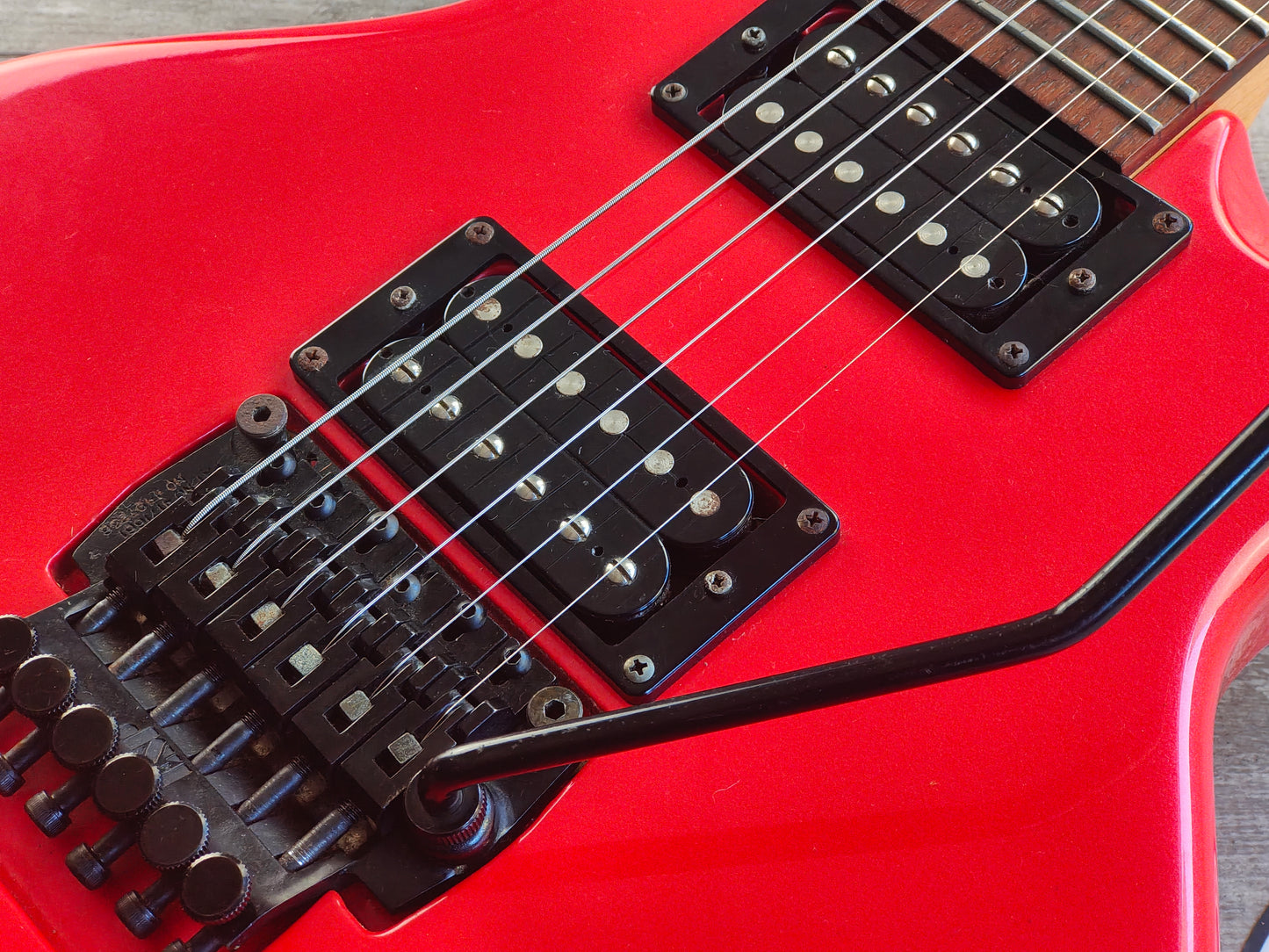 1992 Edwards "Knight α Alpha" Double Cutaway w/Floyd Rose (Bright Red)