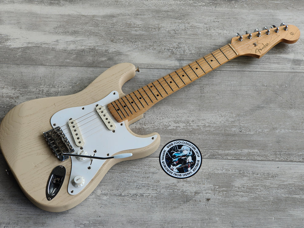 1992 Fender Japan MST-32 Mini Stratocaster (White Ash) – Cool Old Guitars