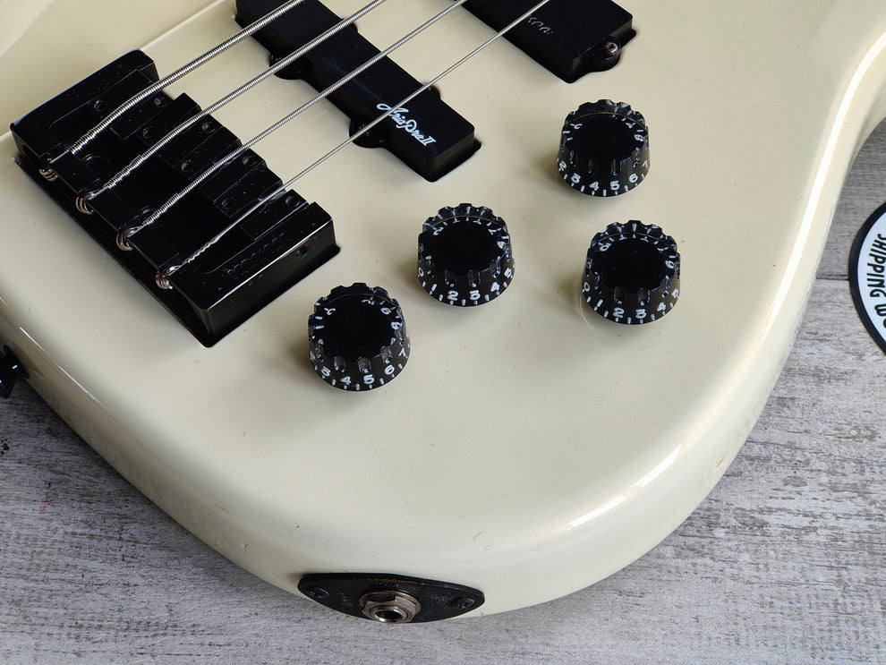 1989 Kramer Japan 4-String Ripley-Style Bass (White) – Cool Old Guitars