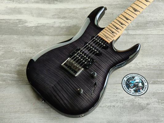 Kramer Striker 211 HSS Hardtail Superstrat (Trans Black Flame)
