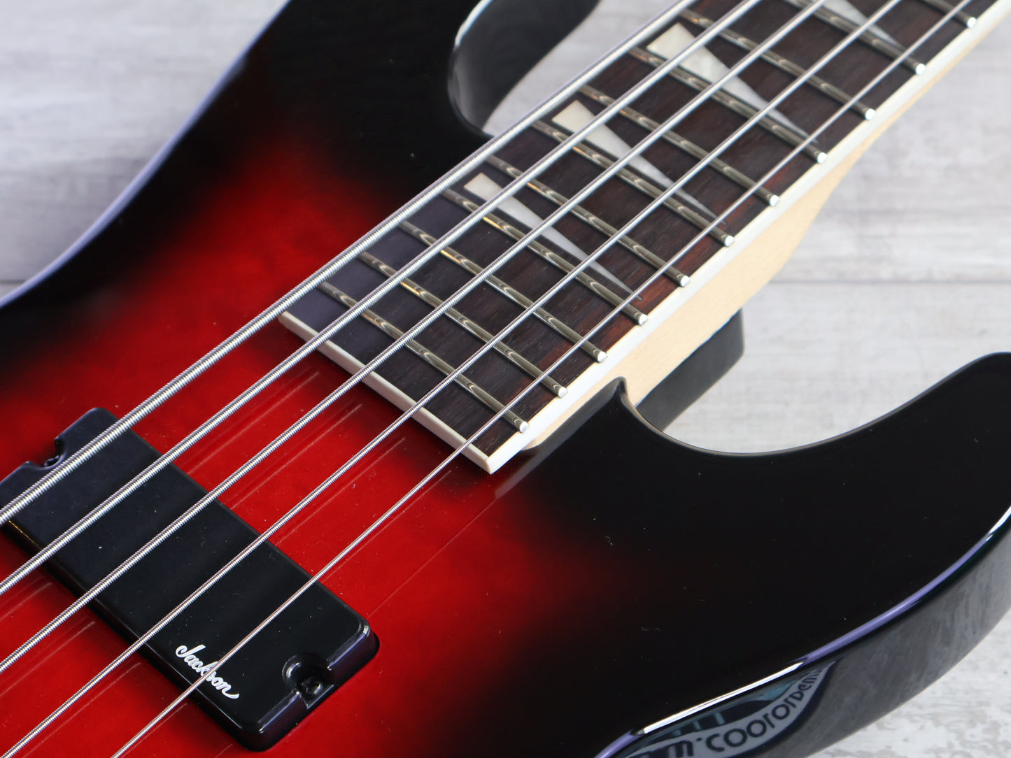Jackson JS3VQ JS Series Concert 5-String Bass (Transparent Red Burst)