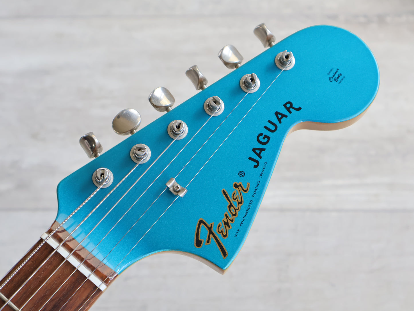 2002 Fender Japan JG66-85 '66 Reissue Jaguar (Lake Placid Blue w/Matching Headstock)