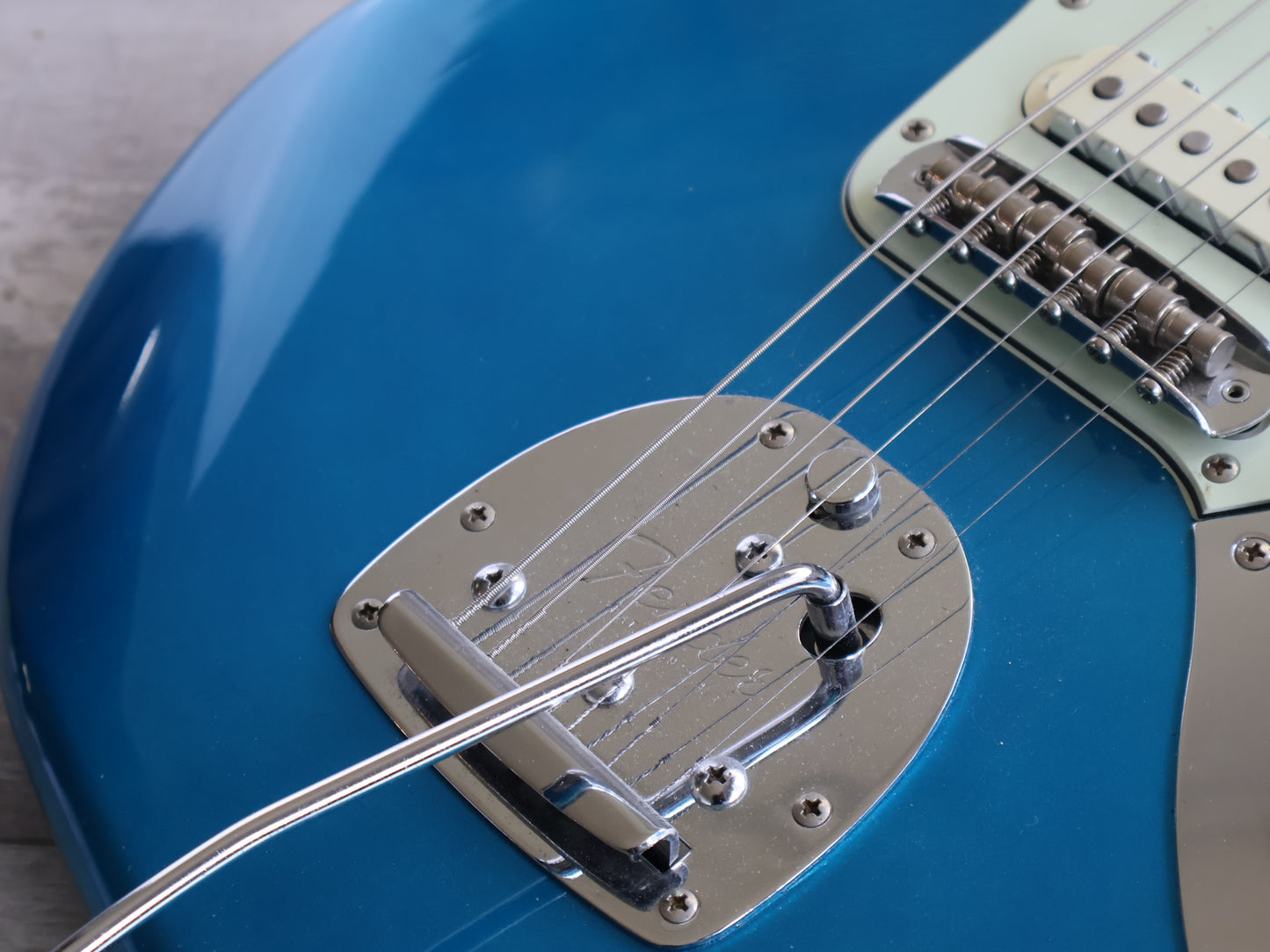 2002 Fender Japan JG66-85 '66 Reissue Jaguar (Lake Placid Blue w/Matching Headstock)