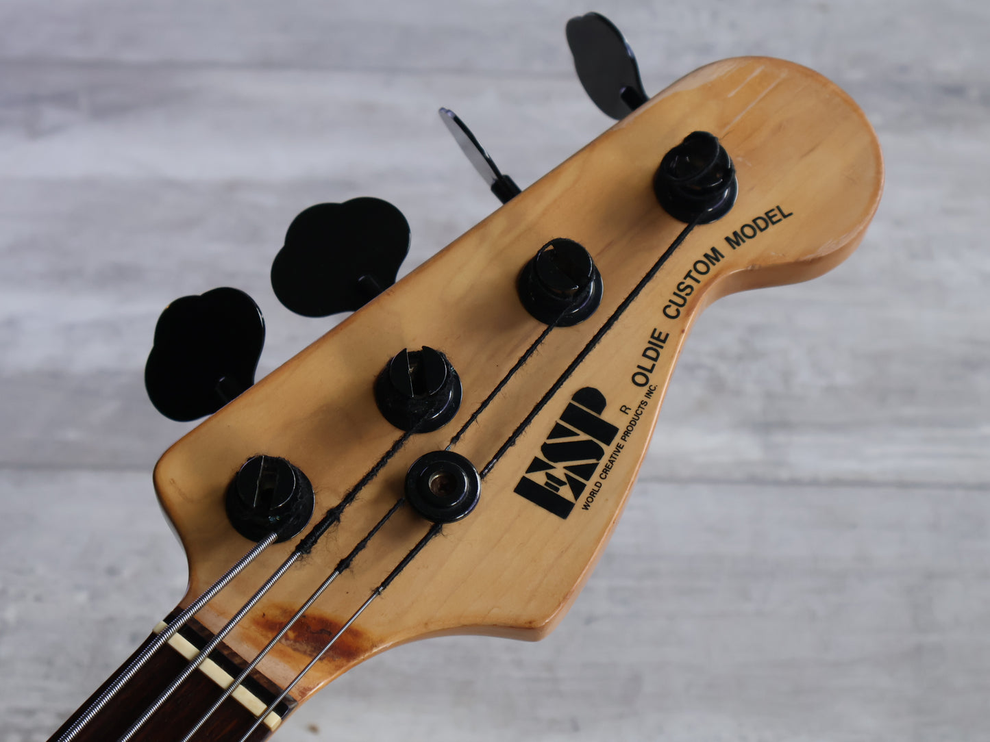 1980's ESP Japan "Oldie Custom Model" Custom Order PJ Precision Bass w/EMG's (Transparent Red)