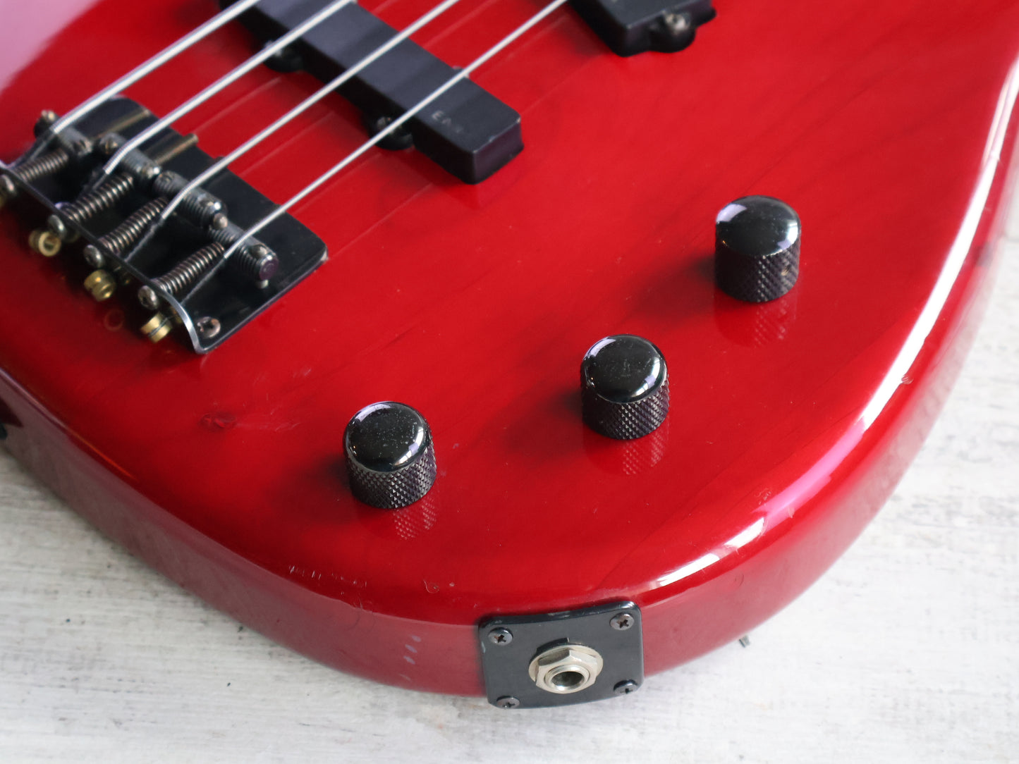 1980's ESP Japan "Oldie Custom Model" Custom Order PJ Precision Bass w/EMG's (Transparent Red)