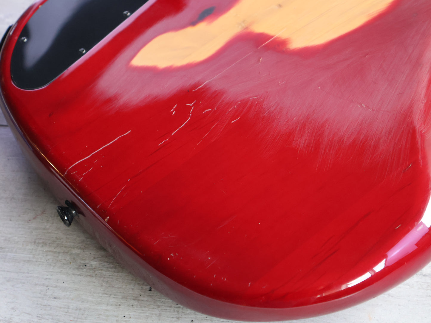 1980's ESP Japan "Oldie Custom Model" Custom Order PJ Precision Bass w/EMG's (Transparent Red)