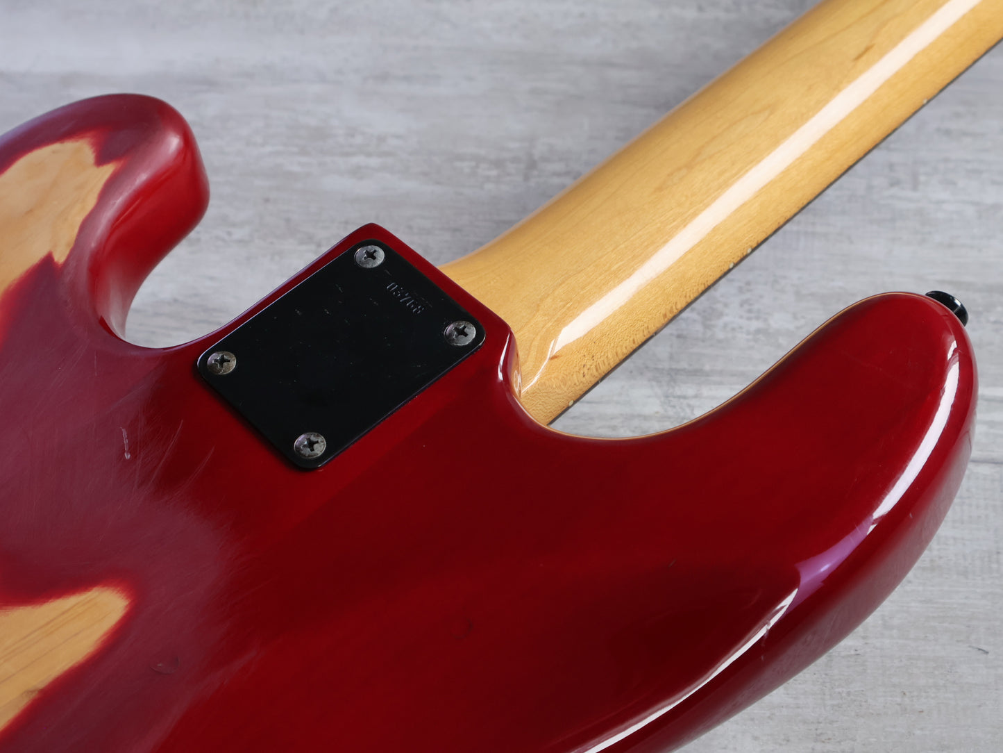 1980's ESP Japan "Oldie Custom Model" Custom Order PJ Precision Bass w/EMG's (Transparent Red)