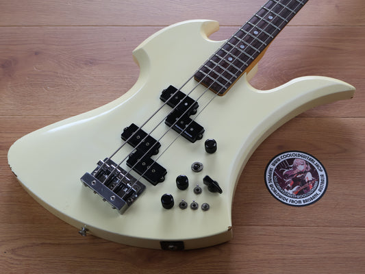 1987 BC Rich Japan NJ Series MB-20 Mockingbird Bass w/Varitone (Vintage White)