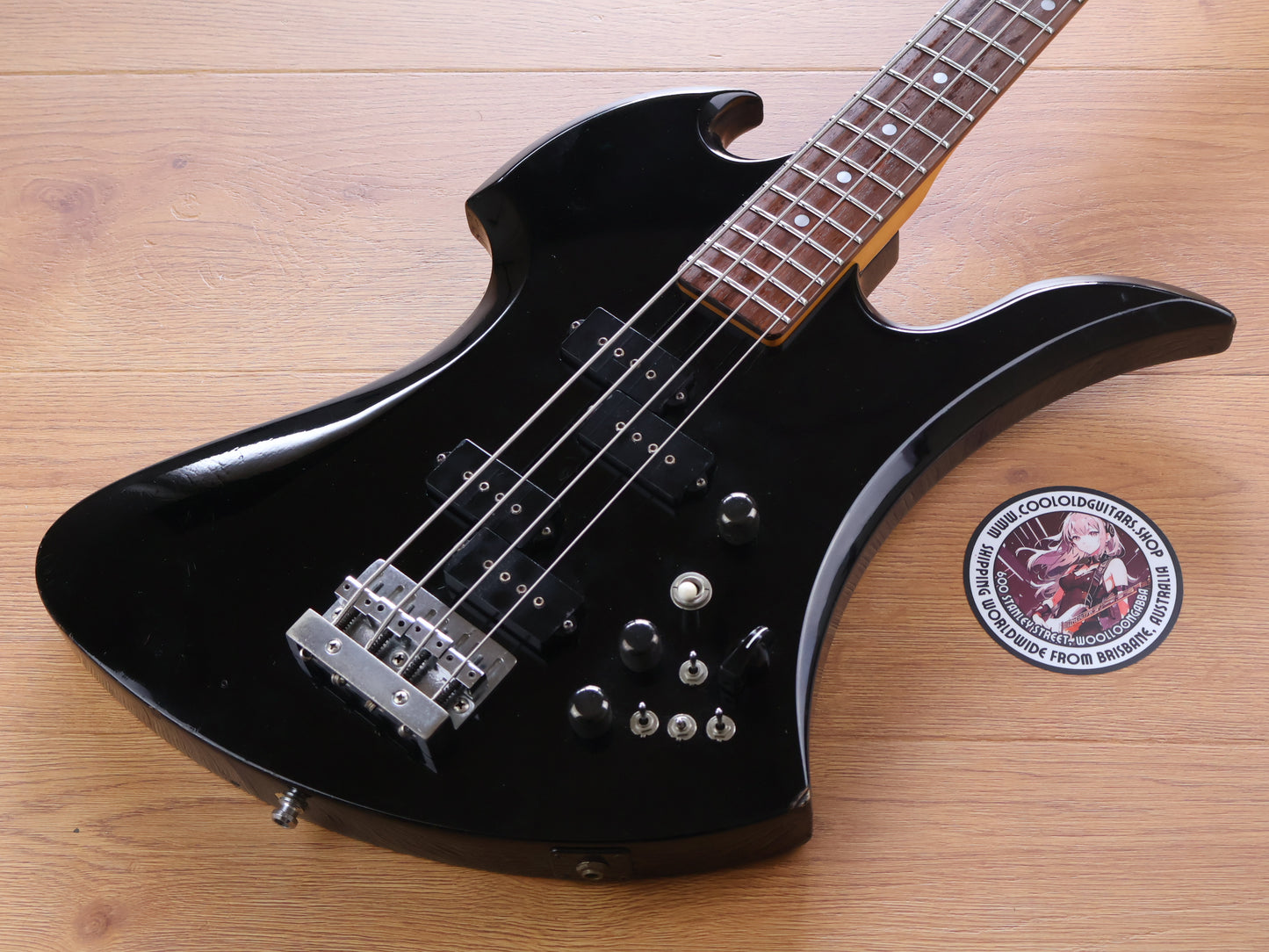 1980's BC Rich Japan NJ Series MB-20 Mockingbird Bass w/Varitone (Black)