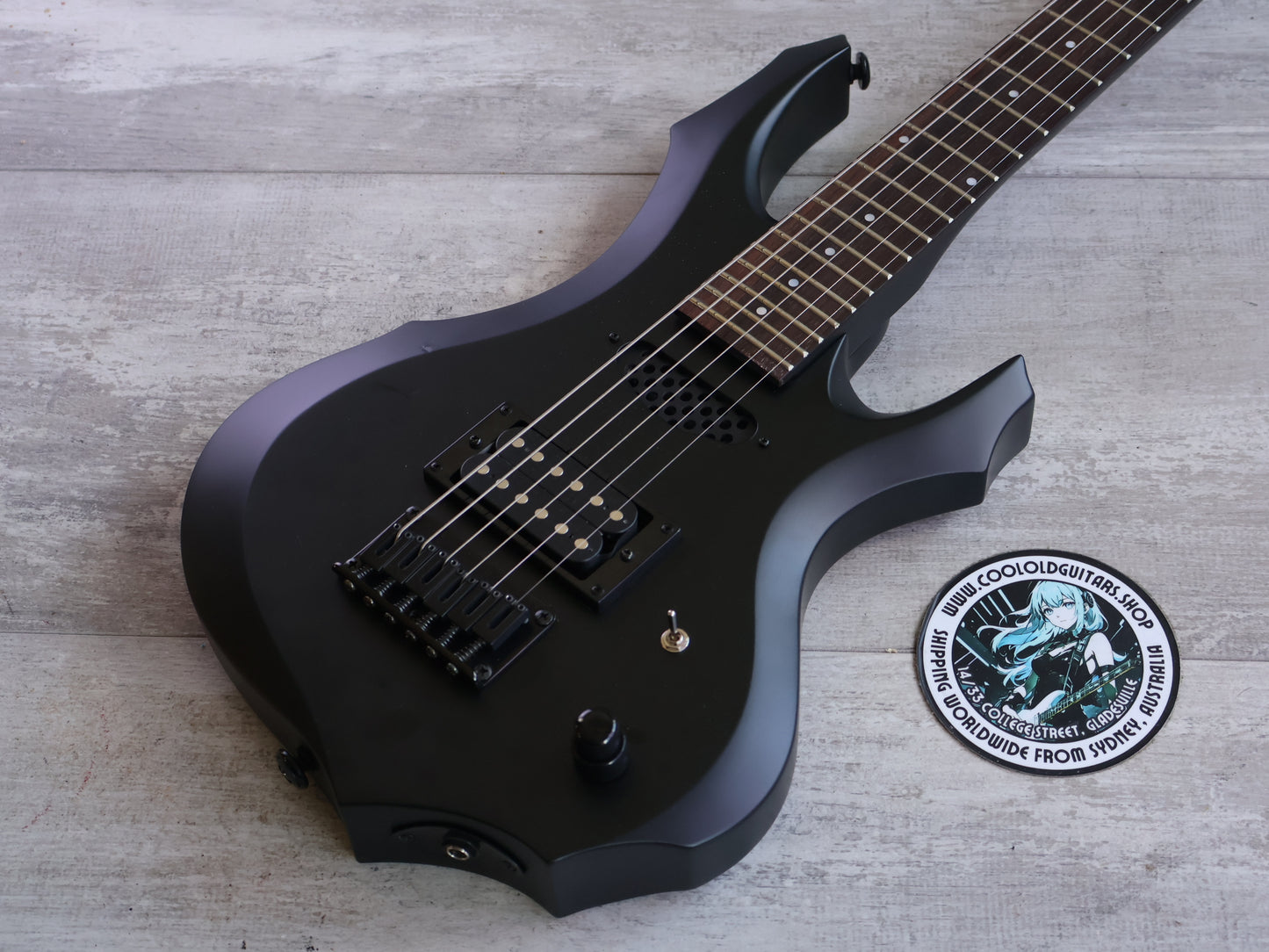 Edwards (by ESP) E-P-49A Mini Forest Travel Guitar (Black)