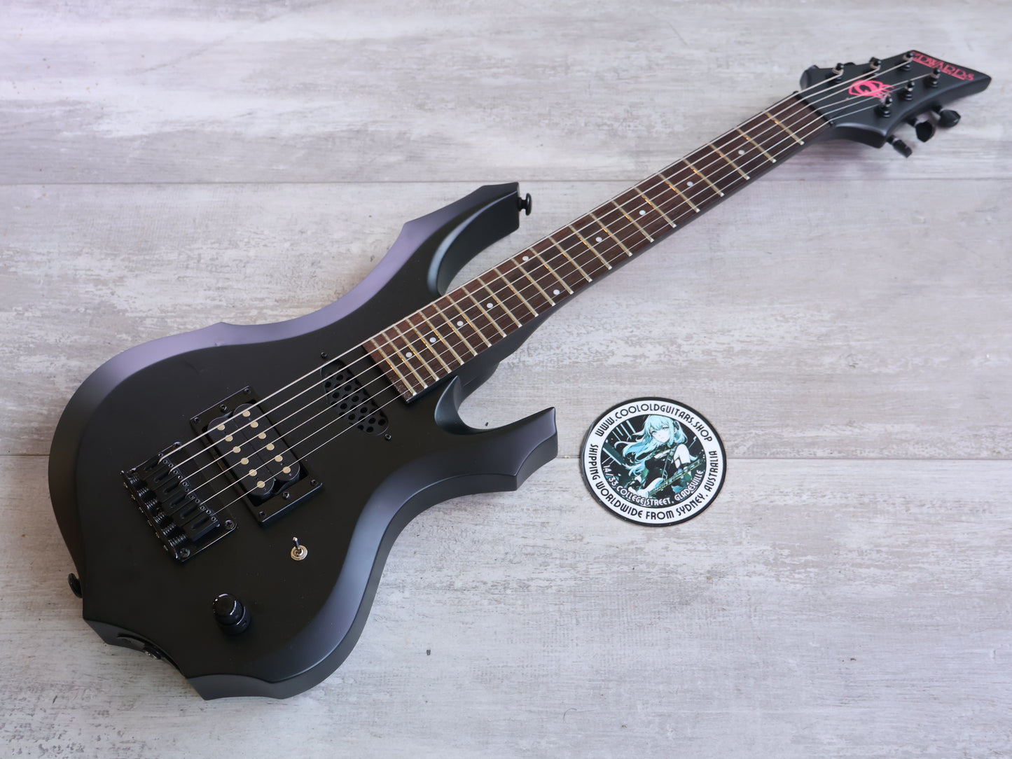 Edwards (by ESP) E-P-49A Mini Forest Travel Guitar (Black)