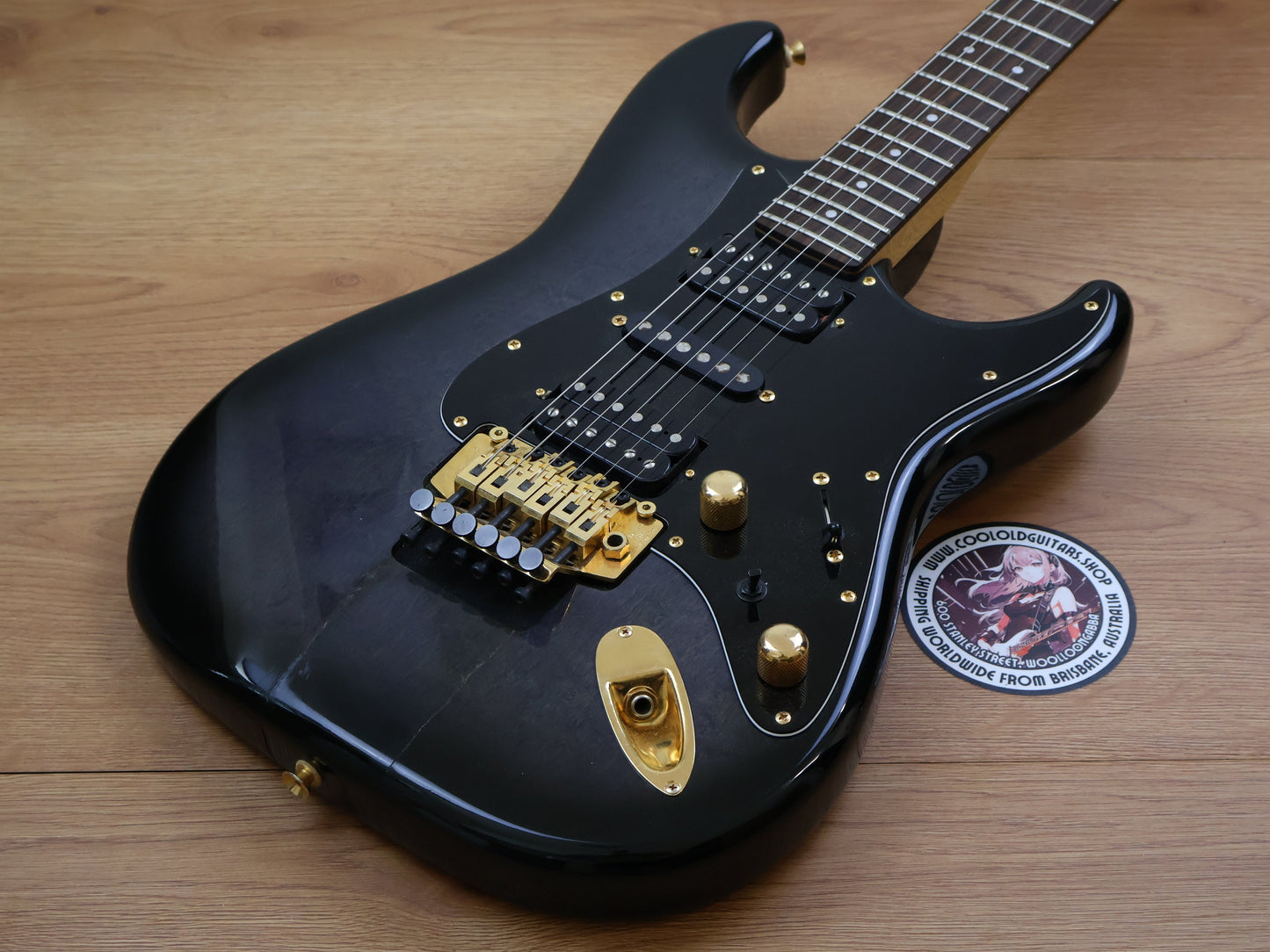 1980's Fender Japan STR-75 HSH Superstrat (Black/Grey Burst)